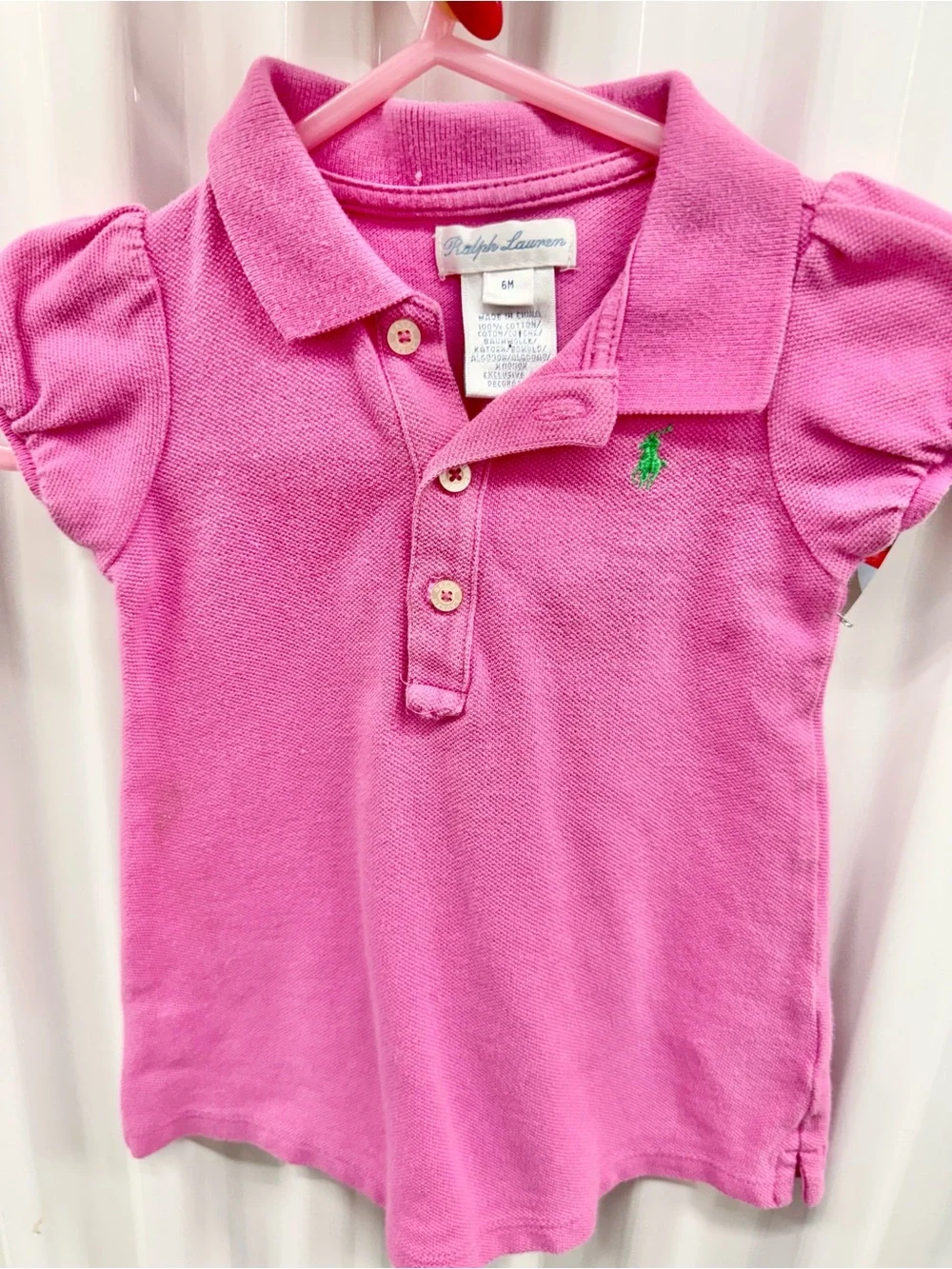 Ralph Lauren Pink Polo Dress for Kids 6 months